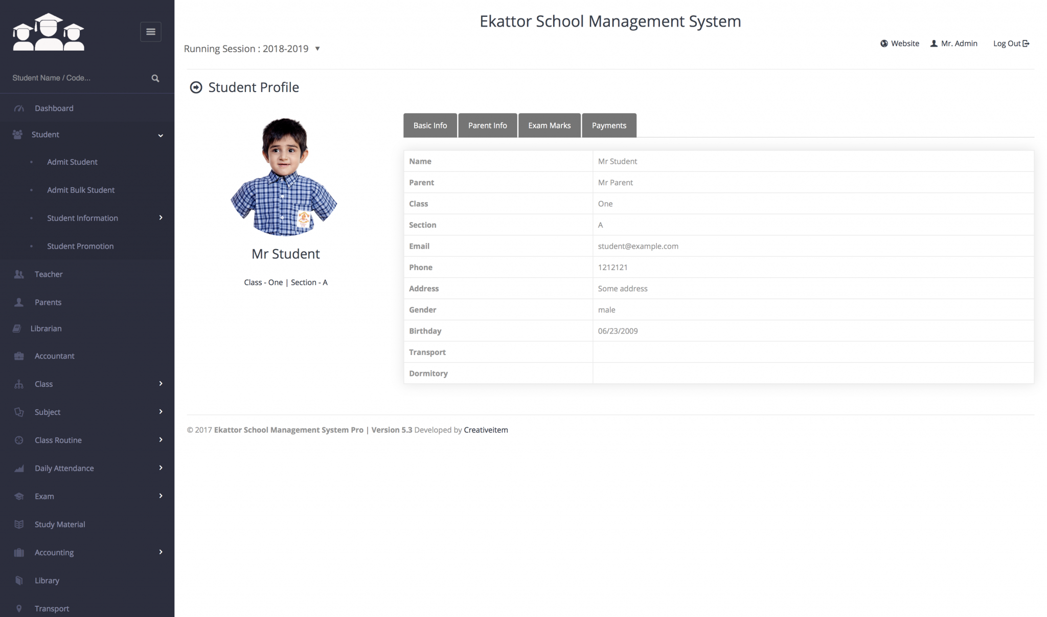Sistema Escola - Ekattor School Management System Pro