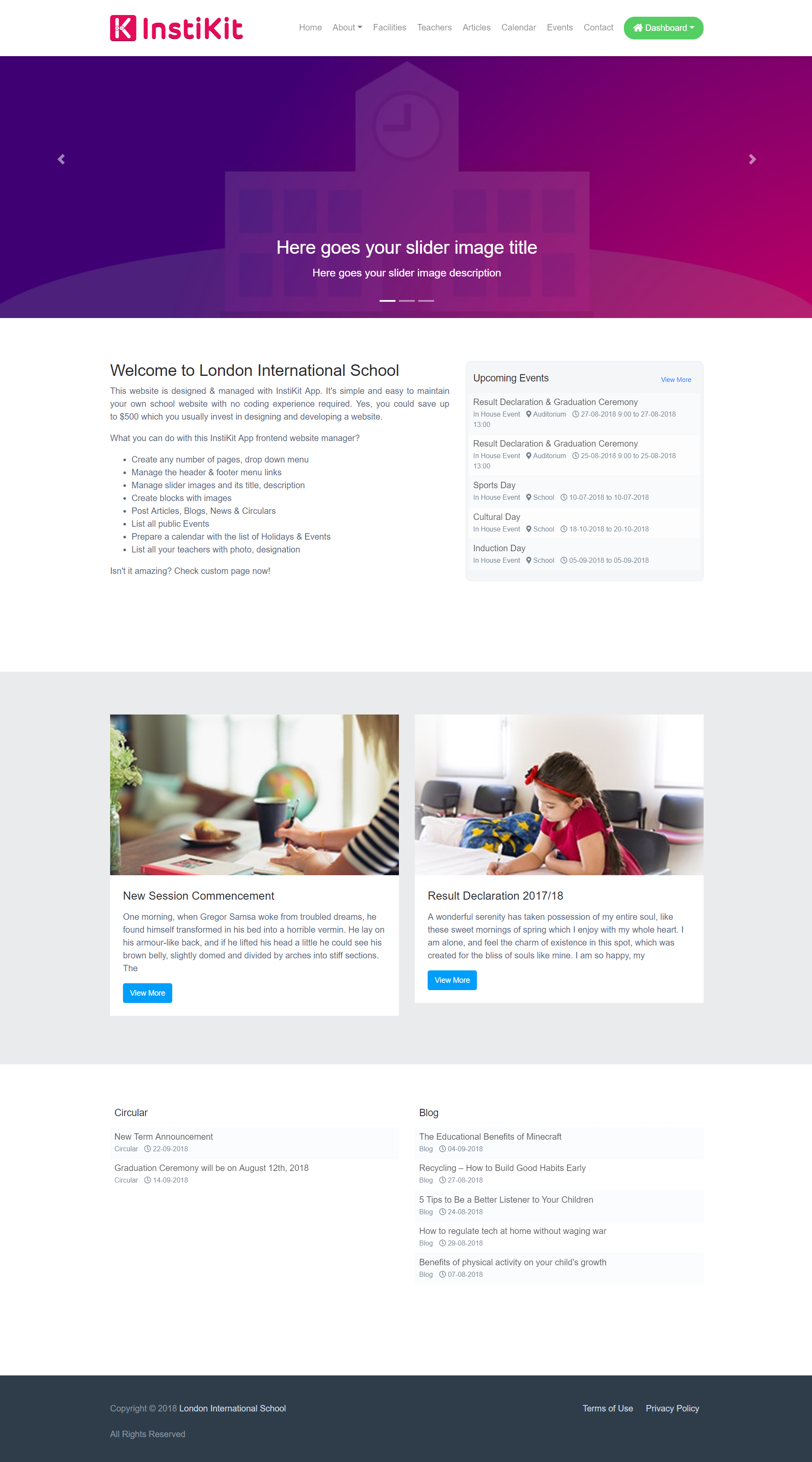 Sistema Escola - InstiKit School - Sistema de Gestão Escolar para Escola, Faculdade, Instituto e Academia
