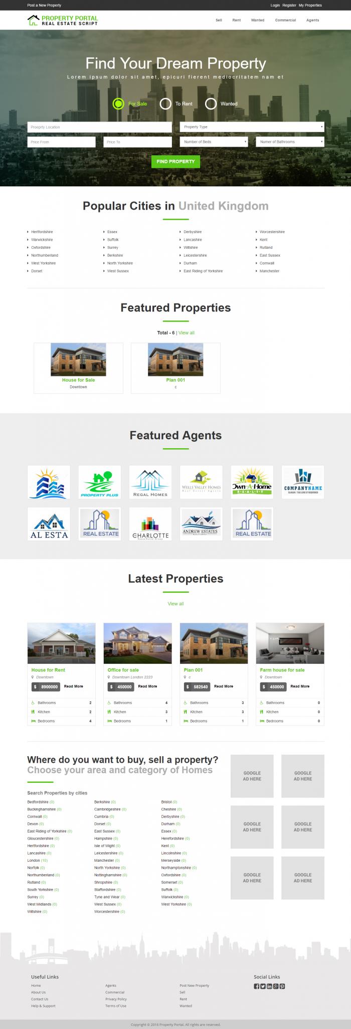 Agencia Imobiliária - Portal da propriedade