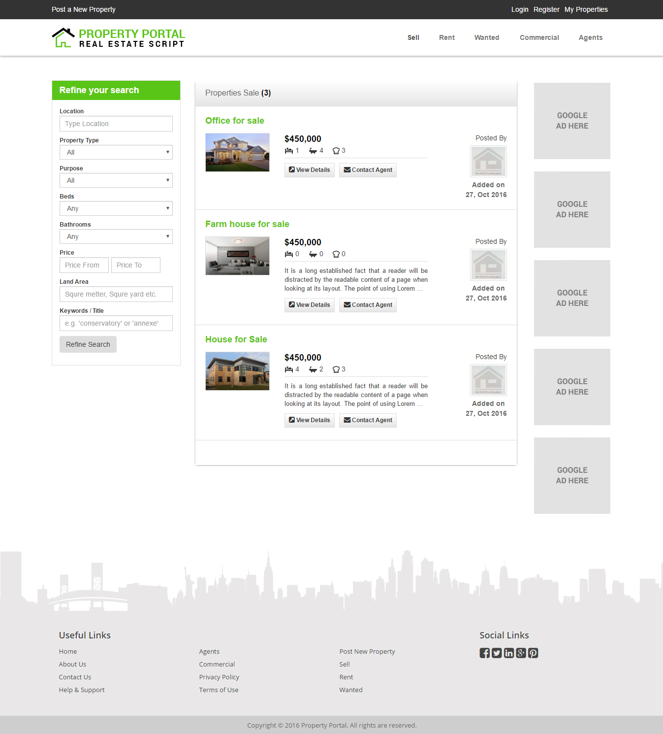 Agencia Imobiliária - Portal da propriedade