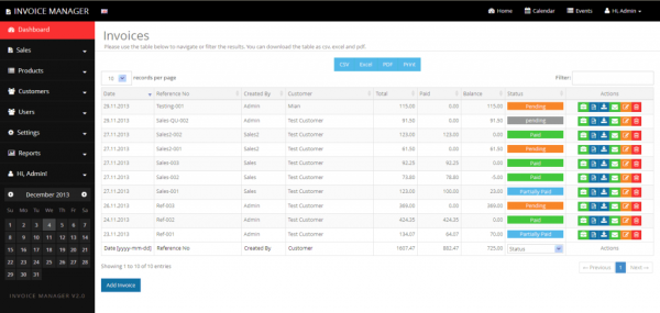 PDV Online Gerente de fatura