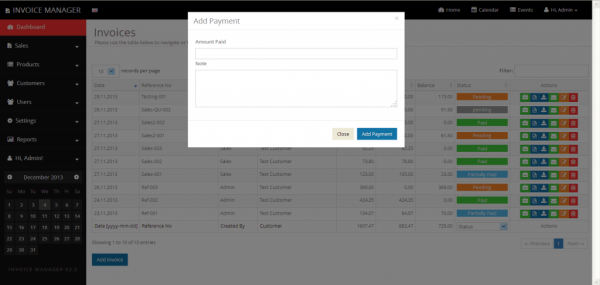 PDV Online Gerente de fatura