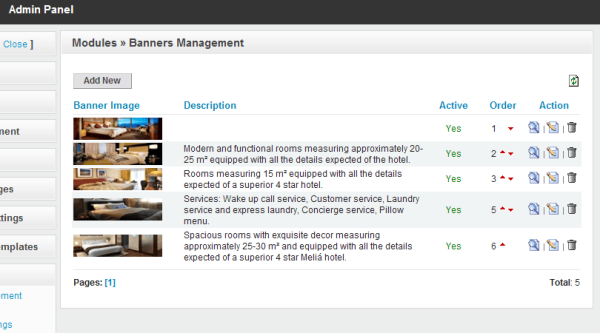 Hotel sistema de reservas script php
