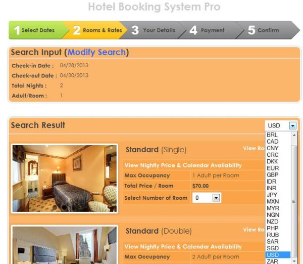 Sistema de reservas de hotéis on-line Pro