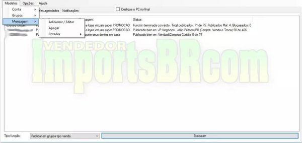 Postador automático Grupos