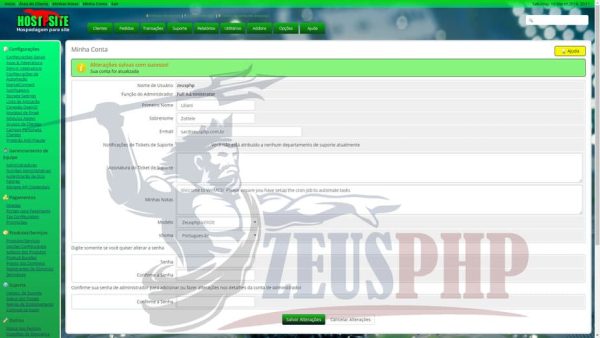 Template admin whmcs 7.71 verde